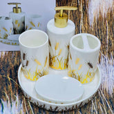 Elegant 4pc White Ceramic Bath Set – Stylish & Practical